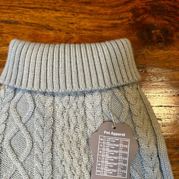 NWT! Dog Pet Winter Warm Sweater Knitwear Outwear Apparel Size M Gray - Picture 5 of 10